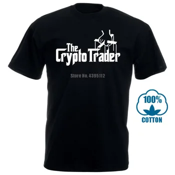 Na Mail Obchodník T-Shirt Godfather Vtip Cryptocurrency Bitcoin Btc Dlhodobej starostlivosti 3D Mužov Hot Lacné Krátky Rukáv Mužské Tričko