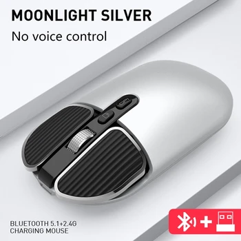 Bluetooth 2.4 G Duálny Režim Bezdrôtového Ai Hlasové Ovládanie Myšou Rechargeble Pokojnej Myší N84A