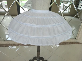 Biela 3 Obruče Svadobné Spodničky pre Krátke Šaty Baletné Sukne Dievčatá Krinolína Elastické Nastaviteľné Pás Underskirt Jupon Súd