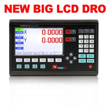 YH800-2 LCD DRO Nastaviť Zobrazenie Digitálnym Výstupom na Sústruhu frézy Lineárny v Rozsahu 0-1000mm Rýchlu Loď 5U TTL 22*34