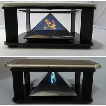 3D Hologram Typ Displeja Vnútorné Aplikácie Projektor pyramídy Holografický Displej Pyramídy Projektor Luxusné Vitrína Pre Smartphone
