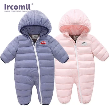Ircomll 2020 Novorodenca Zimné Jumpsuit Trakmi, Chlapec, Dievča Zimné Oblečenie na Jeseň Zimný Kabát Teplé Romper 3M-24M