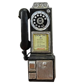 Home Decor Vintage Telefón Model Stene Visí Remesiel Ozdoby Retro Bytový Nábytok Figúrky Telefón Miniatúrne Dekorácie, Darčeky