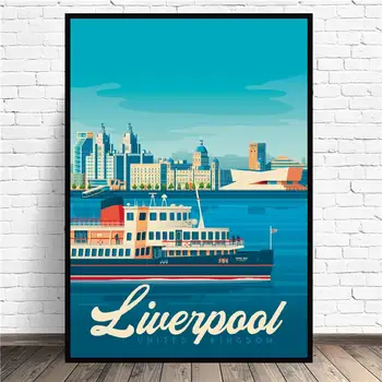 Liverpool Cestovné Umelecké Plátno Plagát Vytlačí Domov Maľovanie Na Stenu Decor