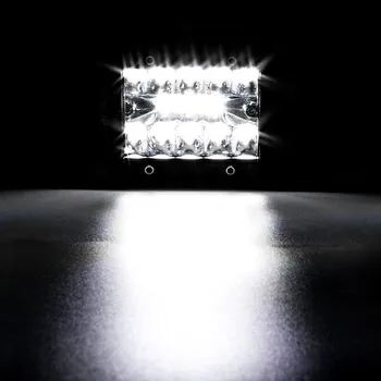 2KS LED Struky Svetlo Bar 4-Palcový 120W Jazdy Hmla Off Road Lampy Triple Sebou Nepremokavé Mieste Povodní Combo Beam LED Kocky Svetlomety