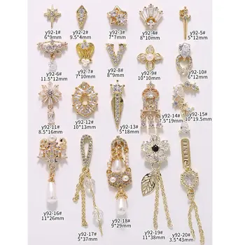 5 ks 3D kvet reťazca nail art zirkón pearl nechtov šperky kryštály kamienkami nechty príslušenstvo nail art, ozdoby na nechty, charms