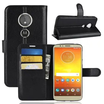 Pre Moto E5 Hrať Plus Zadný Kryt Telefónu Prípade Luxusné Kožené Flip Pre Coque Motorola Moto E5play E5plus Prípade Stojan Peňaženky Fundas
