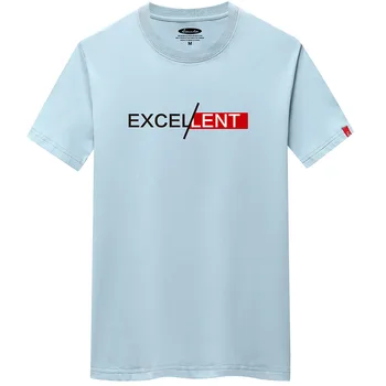 Pánske letné O-neck T-shirt oblečenie T-shirt pánske voľné veľké veľkosti 5xl-krátke rukávy T-shirt tlač 1029-EXCEL pánske T-shirt