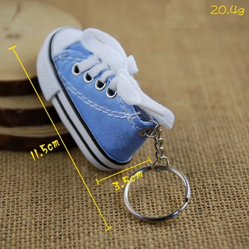 30pcs 3D Novinka Plátno Obuv Tenisové Topánky Keychain prívesok Strany Šperky Keyring pre Mužov A Ženy