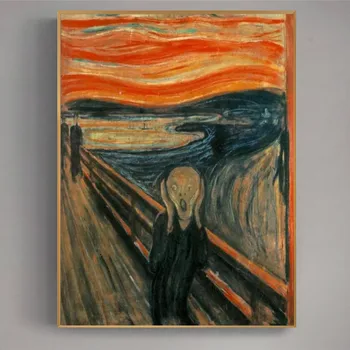 Edvard Munch Kričať Klasické Abstraktnú olejomaľbu na Plátne Umenie Plagáty a Vytlačí na Stenu Obrázok pre Obývacia Izba Dekor Cuadros