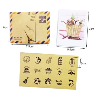 60pcs/veľa Vintage Romantický Pohľadnica Obálky S Tesnenie Nálepky Roztomilý Kartu Nastaviť Mini Pohľadnice Kraft Obálky Módnych Darček