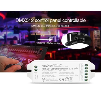 Miboxer FUT039(upgrade)2.4 GHz Wireless, RGB+SCS LED Pásy Radič DC12~24V Stmievateľné lLEDDriver 6A Ovládanie Hlasom
