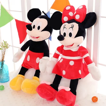 30-100 cm Disney Mickey Mouse, Minnie Donald Duck Daisy Goofy Pluto Zvierat Plnené Plyšové Hračky, Bábiky Narodeniny Darček Pre Deti, Dievča