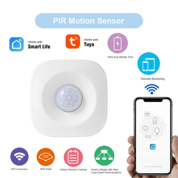 Tuya Inteligentný Život Smart Home Security Alert System Wifi PIR Snímač Pohybu Bezdrôtovej Pasívne Infračervené Alarm Detektor proti Vlámaniu