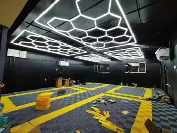 Umývanie auta izba sídlo ľahkého auta krásy obchod zameraný LED ultra-svetlý film miestnosti dekorácie honeycomb mäkké film box strop