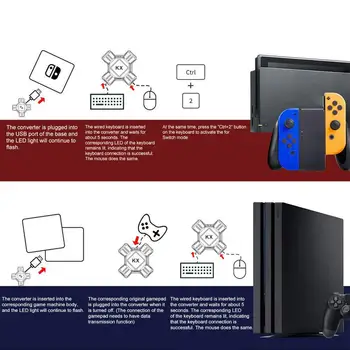 KX USB Herné ovládače Adaptér Prevodník Video Hry, Klávesnice, Myši adaptér pre Prepnutie/Xbox/PS4/PS3 r30