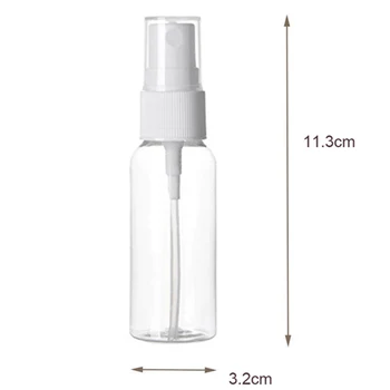 50 Kusov 50 ml Sprej Plastové Fľaše Prázdne Naplniteľné Rozprašovačom Transparentné Cestovná Fľaša