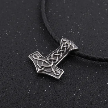Dropshipping nehrdzavejúcej ocele viking thor je kladivo mjolnir prívesok náhrdelník Viking severanov náhrdelník Mužov darček