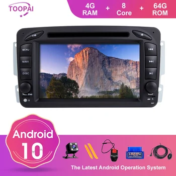 TOOPAI Android 10 Na Mercedes Benz CLK W209 Vito W639 Viano A-W168 C W203 W209 Auto Rádio Multimediálny Prehrávač, GPS Navigáciu