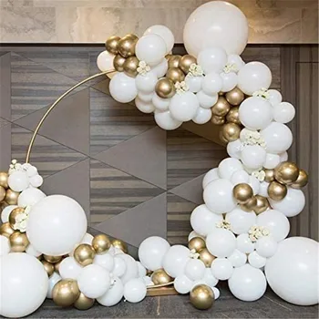 99pcs Balón Garland Arch Auta 16 metrov Dlhé Biele Kovové Zlato Latex Balónoch Pack Pre Dieťa Sprcha Narodeninovej Party Dekor Dodávky