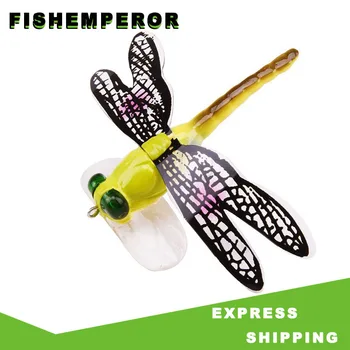 Popper Rybárske Plávajúce pevného Návnadu 70 mm 6 g Dragonfly Umelé Simulované Fly Rybárske Lure Návnad Bionic Vodné plochy Lietať Hmyzu