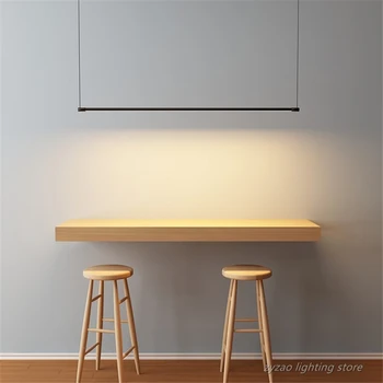 Jednoduché Reštaurácia Jedálenský Stôl Pásy Prívesok Lampa LED Office Moderný Prívesok Lights Designer Závesné Lampy Výzdoba Osvetlenie Zariadenie
