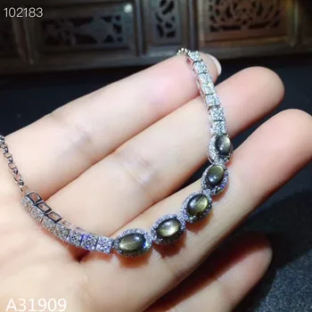 KJJEAXCMY Jemné Šperky 925 sterling silver vykladané prírodné star sapphire žena náramok podpora detekcie luxus