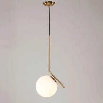 Moderné Strieborné Čierna Prívesok Svetlo Lampy Nordic Strop Oblečenie, Dekorácie Skla Loptu Lampy, Obývacej Izby, Spálne, Jedálne