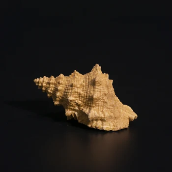 8 cm Conch Krušpán Rezbárstvo Shell Remesiel Sľubný Feng Shui Masívneho Dreva Socha Domova