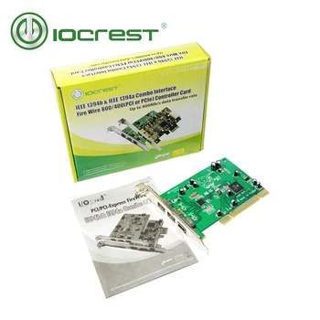 IOCREST PCI 3 Porty Firewire Ieee 1394 Karty 2 Porty 1394B a 1 Porty 1394A TI8280 Chipset