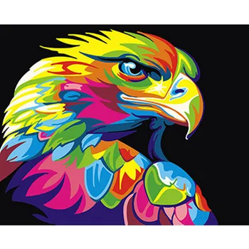 Farebné Eagle Zarámované Obrázky DIY Maľovanie Podľa Čísel DIY olejomaľba Na Plátne Domáce Dekorácie na Stenu Umenie GX26195 40X50CM