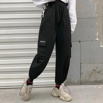 2019 Európskych a Amerických Harajuku nohavice čisto čierna khaki biely Čínsky street oblečenie nohavice jogging športové nohavice módne