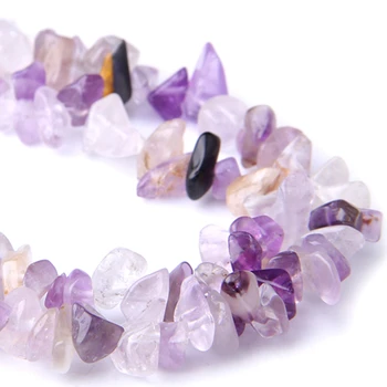 Prírodné Amethysts kameň čip graval perly prírodné fialový kremeň kameň korálky pre šperky, takže náramok, náhrdelník náušnice