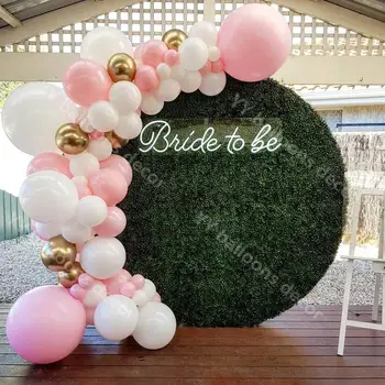 2019 DIY Baby Pink White Balón Garland Arch Auta Kov Chróm Zlaté Balóny na Narodeniny Dieťa Sprcha Svadby, Párty Dekorácie