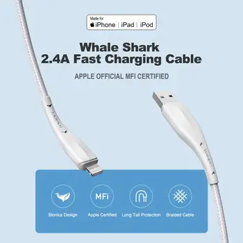 Hagibi Pfi USB Kábel na iPhone 11 Pro X XS 8 2.4 Rýchle Nabíjanie Lightning Kábel pre iPhone 6 USB Dátový Kábel Nabíjačka Telefónu Kábel