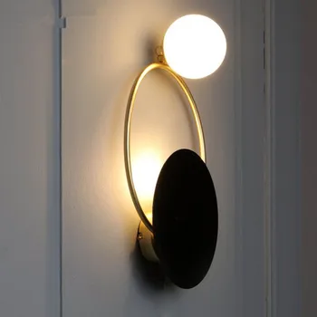 Nordic umenie eclipse G9 LED nástenné svietidlo luxusné retro medi nástenné svietidlo spálňa nočná lampa tvorivé kaviareň v uličke nástenné svietidlo