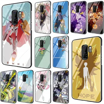 Digimon Tvrdeného Skla Telefón Cover obal Pre Samsung S7 okraji S8 Poznámka 8 9 10 Plus A10 20 30 40 50 60 70