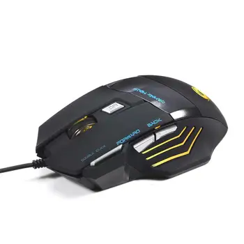 Nová Myš 5500 DPI 7D LED Optické USB Káblové PRO Gaming Mouse Myši Pre PC, Notebook 51218 Hydroizolácie stlmiť Myší