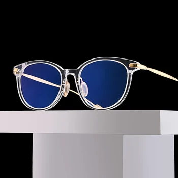 Ženy Acetát Okuliare, Rám Vintage Luxusné Značky Krátkozrakosť Predpis Optické Titánové Okuliare Rám Retro Okuliare Okuliare