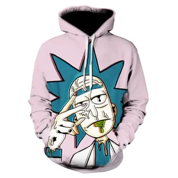 2020 Módnej Značky 3D hoodies cartoon ri ck a mo rty Ženy/Muži Hoody bežné hoodie mužov Harajuku, mikiny Mužov Oblečenie