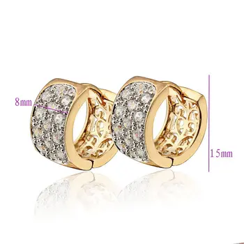 Dva Páry CC Hoop Náušnice Pre Ženy Boucle Aretes Bijoux Zircons Earings Zlato Brincos Ouro Módne Šperky Bižutériou E2233
