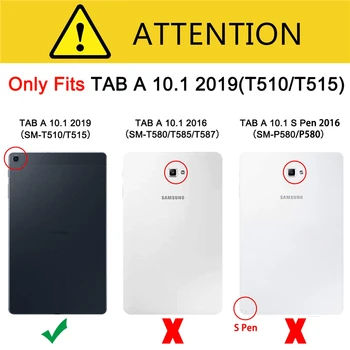 Tablet kryt Pre Samsung Galaxy Tab 10.1 2019 Prípade PU Kožené Magnetické vyklápací Kryt Pre Samsung Galaxy Tab 10.1 SM-T510 T515