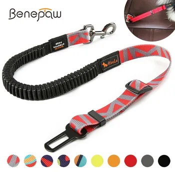 Benepaw Premium Odolné Pes Auto Pásov Módne Nastaviteľné Ťažkých Psa Bezpečnostný Pás Elastickej Pre Príslušenstvo Vozidla