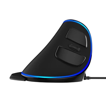 Delux M618 Ergonomické Vertikálne Myš USB, Drôtová Myš S Modro Podsvietený 1600DPI Optických Myší Office Mause Pre PC Prenosný Počítač