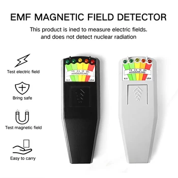 KII K2 Elektromagnetického Poľa EMF Gauss Meter Ghost Lov Detektor Prenosné EMP 5 LED Gauss Merač Magnetického Poľa Detektora