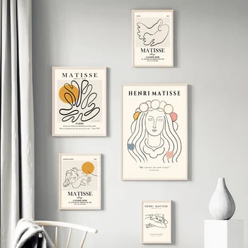 Picasso Žena, Strom, Slnko, Holub Abstraktné Línie Umelecké Plátno Na Maľovanie Nordic Plagáty A Potlačou Obrazov Na Stenu Pre Obývacia Izba Dekor