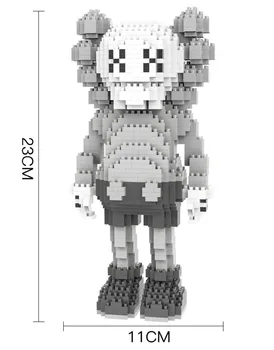 Medveď Anime Akcie Obrázok Bloky Micro Diamond Stavebné Bloky pre Bábiky 3D Model DIY Tehly Budovy, Hračky pre Deti,