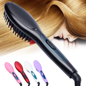 Elektrické Narovnanie Vlasov Kefa 110V-220V Ceramic Hair Straightener Špirála Dievčatá, Dámy Mokré A Suché Starostlivosť o Vlasy Styling Nástroje