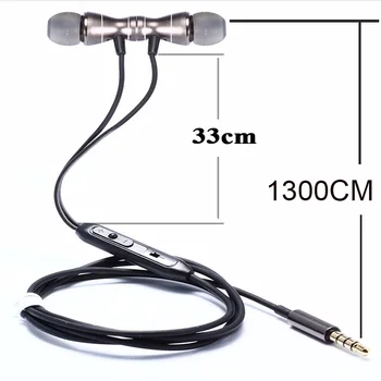 Magnetické Basy Stereo Slúchadlá Pre Xiao Redmi Poznámka 5A 34 4X 3 Pro 3 4 4A 4x 5 Plus Slúchadlá Slúchadlá Drôtové Ovládanie S MIKROFÓNOM