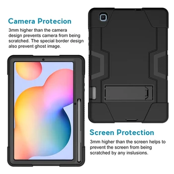 Puzdro pre Samsung Galaxy Tab S6 Lite 10.4 2020 P610 P615 SM-P610 Deti Kryt Ťažkých Shockproof Hybrid Stojan Tabletu Funda